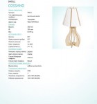 Настольная лампа Eglo 94951 COSSANO