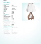 Настольная лампа Eglo 94954 COSSANO