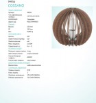 Настольная лампа Eglo 94956 COSSANO