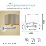 Текстильный светильник бра Eglo 95055 MASERLO