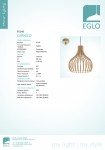 Подвесной светильник Eglo 95148 CARNICO