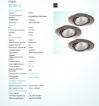 Встраиваемый светильник Eglo 95359 TEDO 1