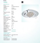 Встраиваемый светильник Eglo 95361 TEDO
