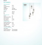Подвесной светильник Eglo 95524 SILVARES