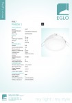 Встраиваемый светильник Eglo 95917 PINEDA 1