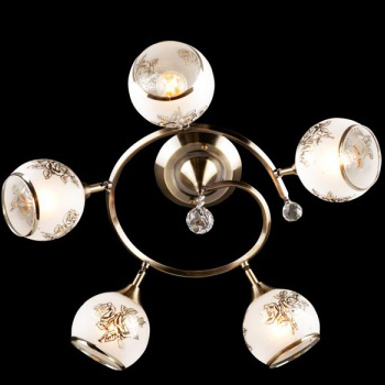 Люстра Eurosvet 9611/5 серебро/белый