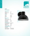 Уличный светильник настенный Eglo 96207 ENTRIMO
