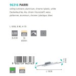 Светодиодный потолочный светильник Eglo 96316 PARRI