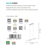 Светодиодный подвесной светильник Eglo 96318 PARRI