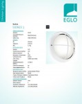 Уличный светодиодный светильник настенно-потолочный Eglo 96341 SIONES 1