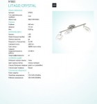 Светильник спот Eglo 97003 LITAGO CRYSTAL