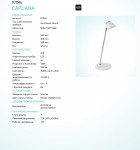 Настольная лампа Eglo 97046 CAPUANA