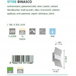 Уличный светодиодный настенный светильник Eglo 97158 BINASCO 300*180мм