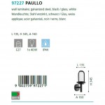 Уличный светильник наcтенный Eglo 97227 PAULLO