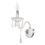 Светильник бра классическое с хрусталем Экономсвет 99043/1wCR WT