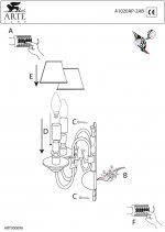 Светильник бра Arte Lamp A1020AP-2AB Flemish