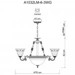 Люстра Arte lamp A1032LM-6-3WG DELIZIA