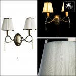 Бра с двумя рожками Arte lamp A1035AP-2AB Logico