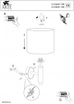 Светильник бра Arte lamp A1038AP-1BK Woods