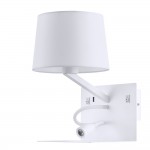 Светильник бра с USB зарядкой Arte Lamp A1056AP-2WH