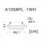 Светильник потолочный Arte lamp A1058PL-1WH CROMO