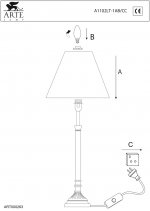 Светильник настольный Arte lamp A1102LT-1CC Scandy