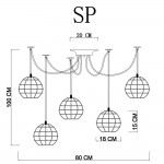 Люстра Arte Lamp A1110SP-5WH SPIDER