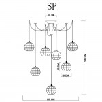 Светильник паук Arte Lamp A1110SP-7WH SPIDER