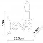 Светильник настенный бра с выключателем Arte Lamp A1129AP-1WH ISABEL