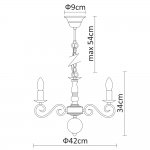 Белая люстра Arte Lamp A1129LM-5WH ISABEL