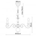 Люстра белая в виде свечей Arte lamp A1129LM-7WH ISABEL