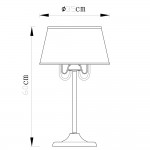 Светильник настольный Arte lamp A1150LT-3CC Dante 