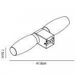 Светильник настенный Arte Lamp A1209AP-2WH AQUA-BASTONE