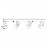 Светильник потолочный Arte lamp A1310PL-4BK LENTE