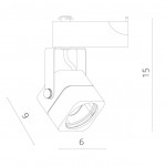 Светильник трековый 1*GU10  Arte lamp A1314PL-1WH LINEA белый