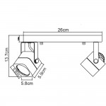 Светильник потолочный Arte lamp A1314PL-2BK LENTE