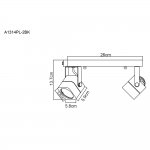 Светильник потолочный Arte lamp A1314PL-2CC LENTE