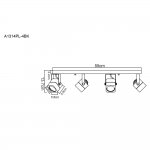 Светильник поворотный Arte Lamp A1314PL-4CC LENTE