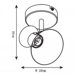 Светильник настенный бра Arte lamp A1406AP-1WG BALTIMORE