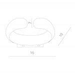 Светильник настенный Arte lamp A1419AP-1WH PARENTESI