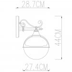 Светильник уличный настенный Arte lamp A1492AL-1BK Monaco