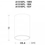 Светильник стакан черный Arte Lamp A1516PL-1BK UNIX