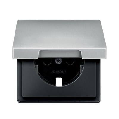 JUNG A 500 Антрацит Розетка с/з с крышкой безвинт. зажим (A1520BFKLANM) JUNG A 500 Антрацит Розетка с/з с крышкой безвинт. зажим (A1520BFKLANM)