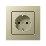 JUNG A 500 Шампань Розетка с/з безвинт зажим (A1520CH)
