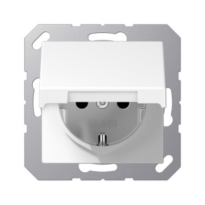 JUNG A 500 Бел Розетка с/з с крышкой безвинт. зажим (A1520KLWW) JUNG A 500 Бел Розетка с/з с крышкой безвинт. зажим (A1520KLWW)