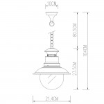 Светильник уличный Arte lamp A1523SO-1BN Amsterdam