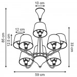Люстра белая Arte Lamp A1528LM-5WH GRACIA