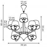 Люстра белая Arte Lamp A1528LM-8WH GRACIA