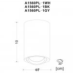 Светильник стакан поворотный Arte Lamp A1560PL-1BK