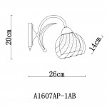 Светильник настенный Arte lamp A1607AP-1AB Dolcemente
